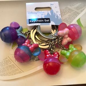 Set of 5 - Authentic Disney Minnie Keychains. New with tag.